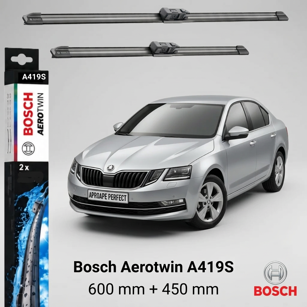 Ștergătoare Skoda Octavia III 5E3 11.2012–10.2020 | Bosch Aerotwin A419S 600/450 mm