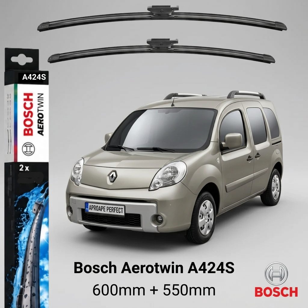 Ștergătoare Renault Grand Kangoo II KW din 02.2008 | Bosch Aerotwin A424S 600/550 mm