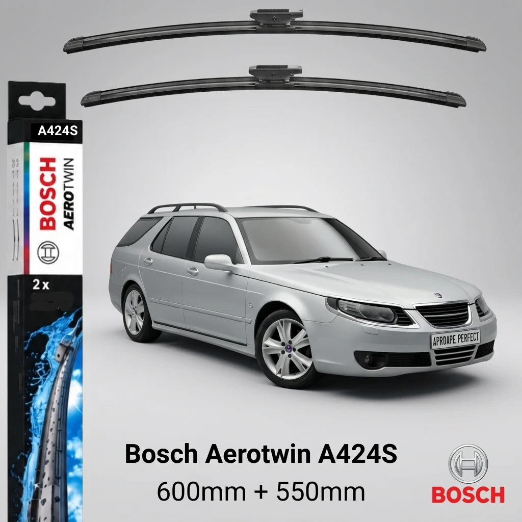 Ștergătoare Saab 9-5 Estate YS3E 08.2007–12.2009 | Bosch Aerotwin A424S 600/550 mm