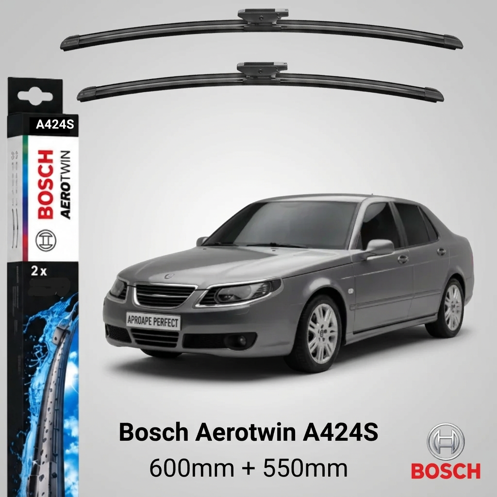 Ștergătoare Saab 9-5 Sedan YS3E 08.2007–12.2009 | Bosch Aerotwin A424S 600/550 mm