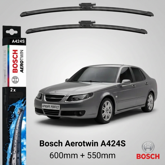 Ștergătoare Saab 9-5 Sedan YS3E 08.2007–12.2009 | Bosch Aerotwin A424S 600/550 mm