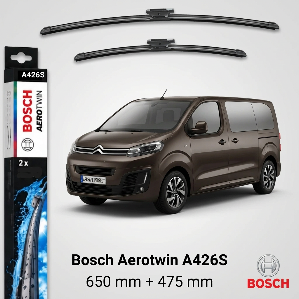 Ștergătoare Citroen SpaceTourer Bus V din 04.2016 | Bosch Aerotwin A426S 650/475 mm