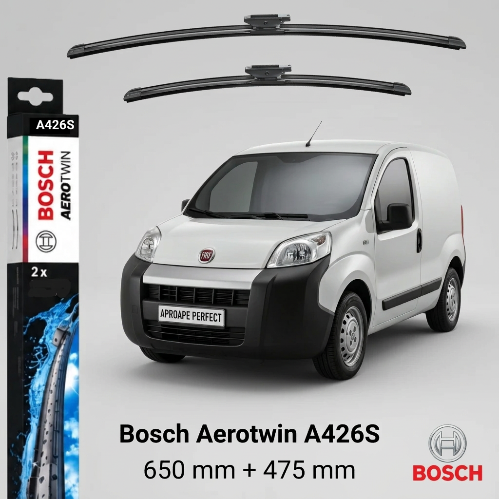 Ștergătoare Fiat Fiorino Box Body/MPV 225 din 12.2007 | Bosch Aerotwin A426S 650/475 mm