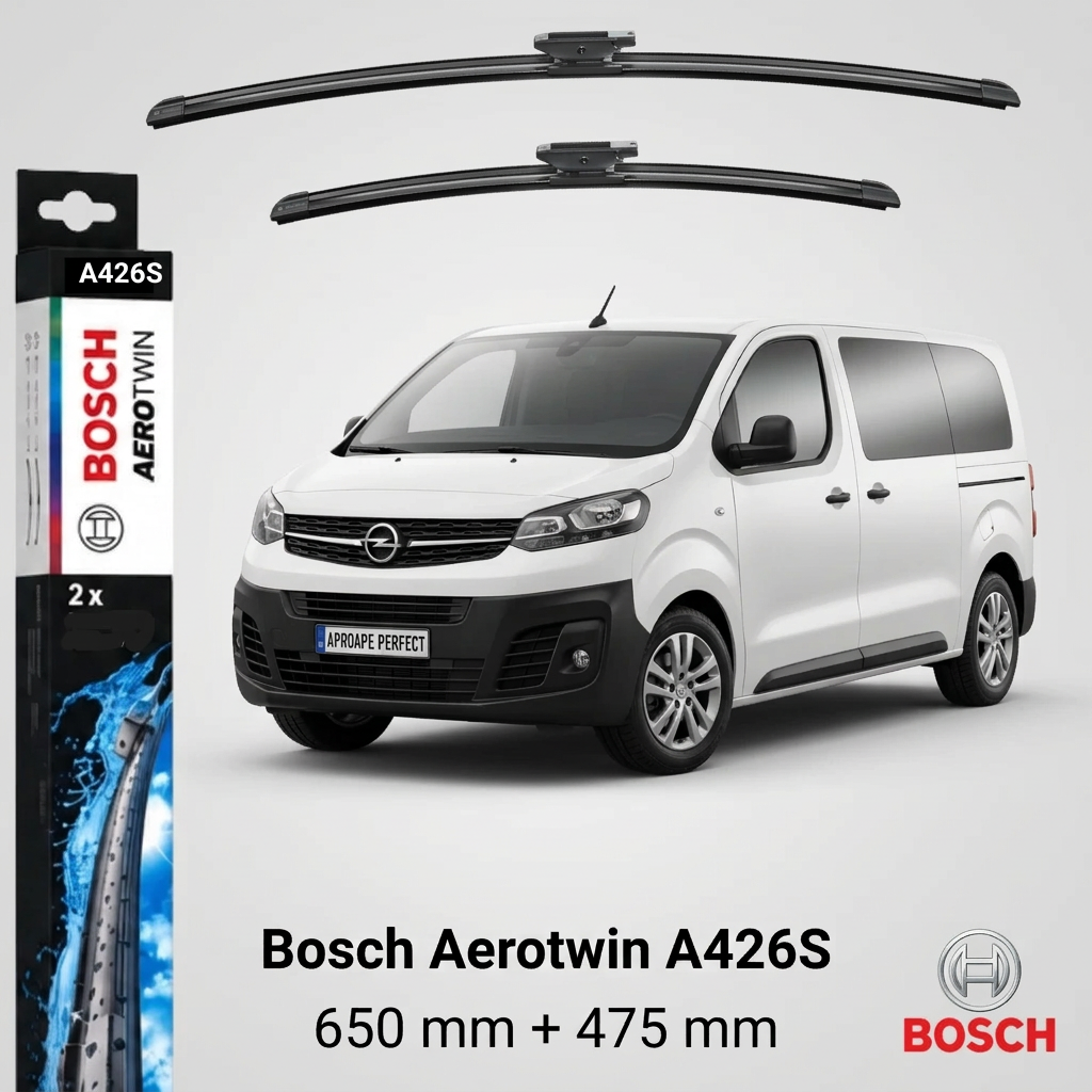 Ștergătoare Opel Vivaro C Bus K0 din 06.2019 | Bosch Aerotwin A426S 650/475 mm
