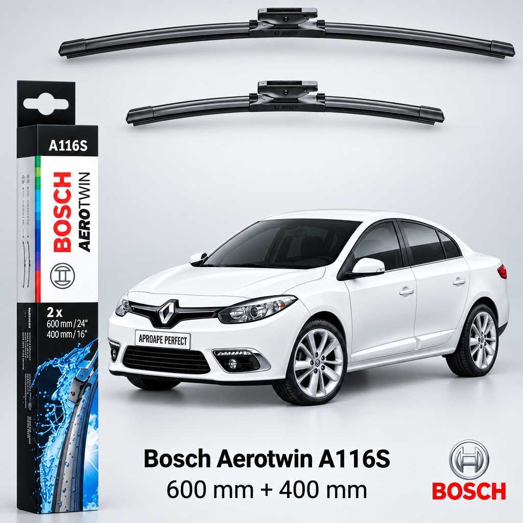 Ștergătoare Renault Fluence L3 2009–2017 | Bosch A116S