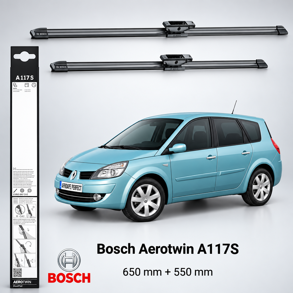 Ștergătoare Renault Grand Scenic II JM 2004–2009 | Bosch A117S