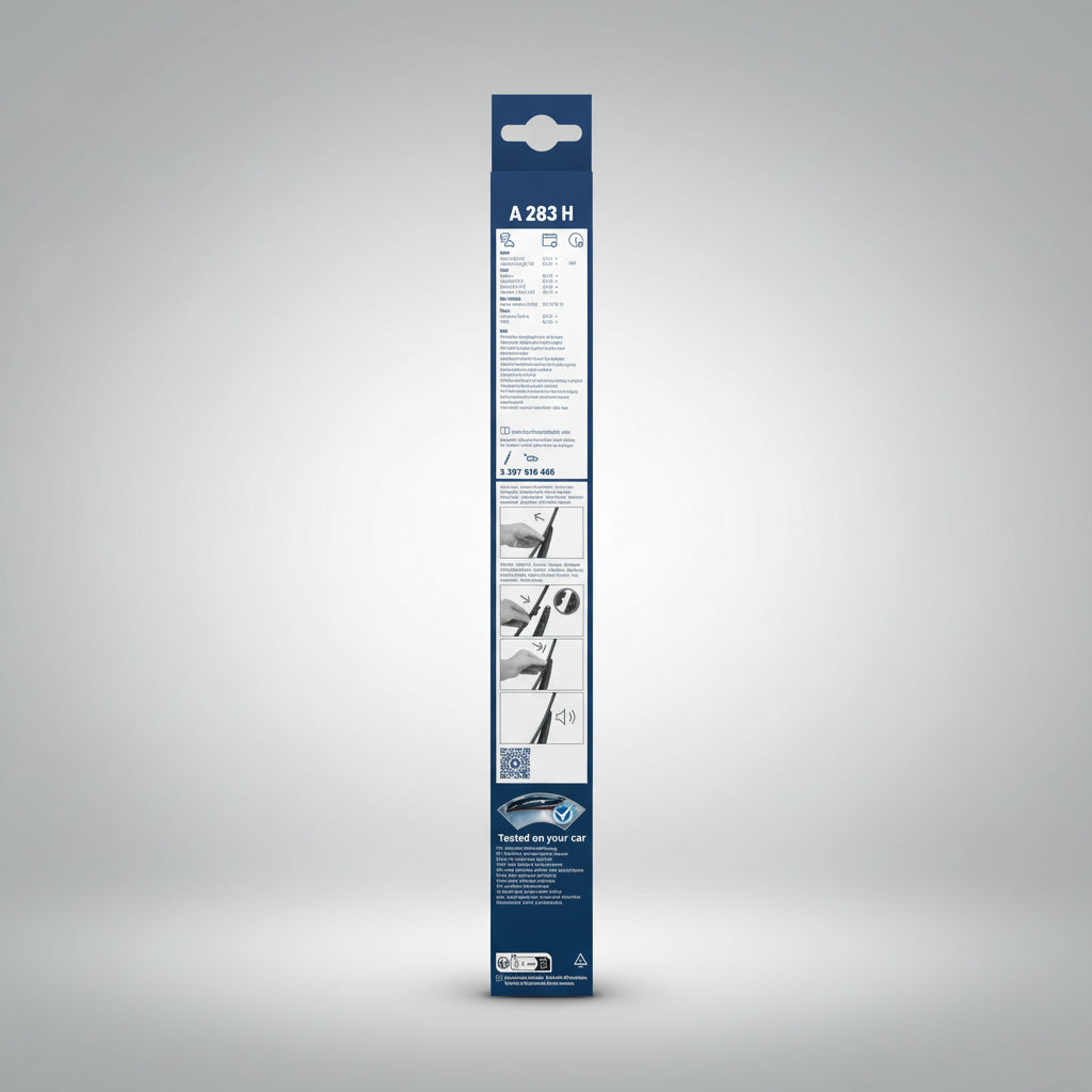 Ștergător Lunetă Bosch Aerotwin A283H 280mm – vedere cutie din spate.