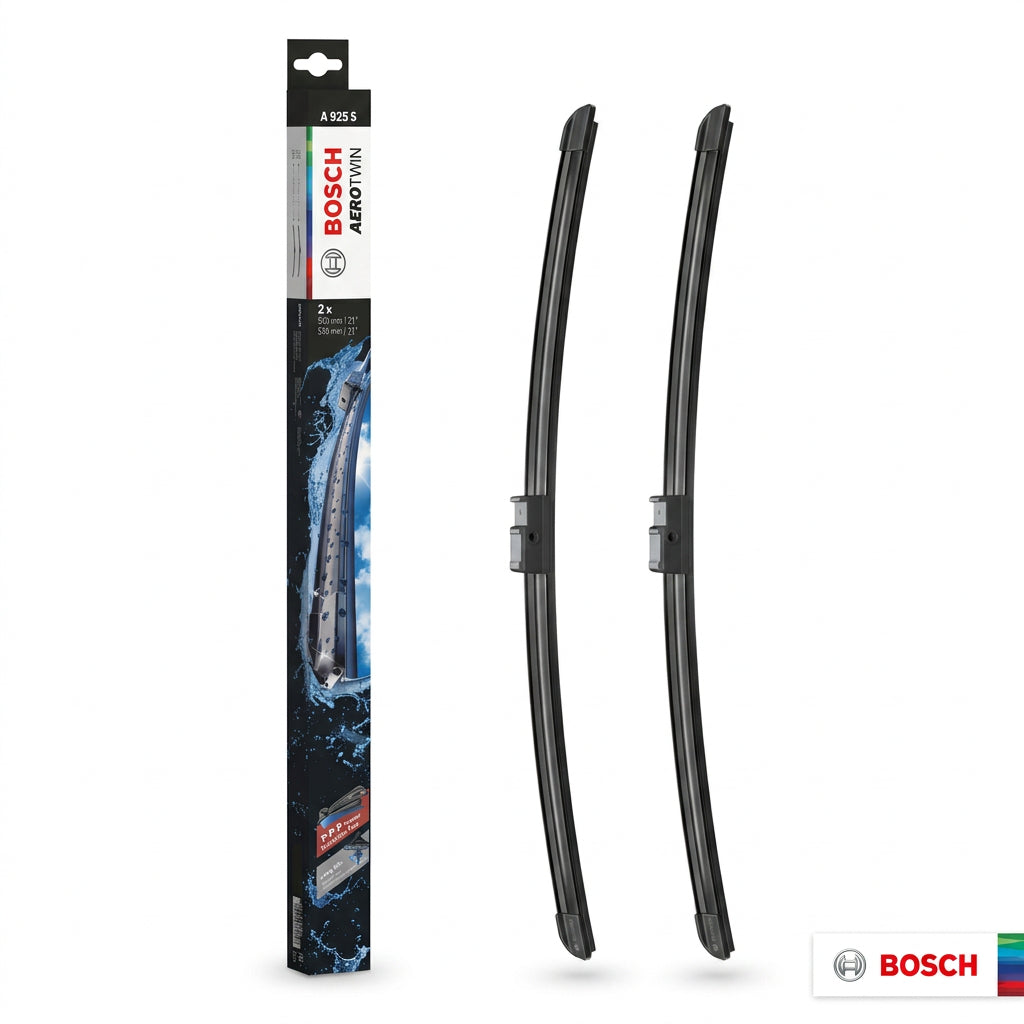 Set de două ștergătoare Bosch Aerotwin A925S, 530 + 530 mm, alături de ambalaj
