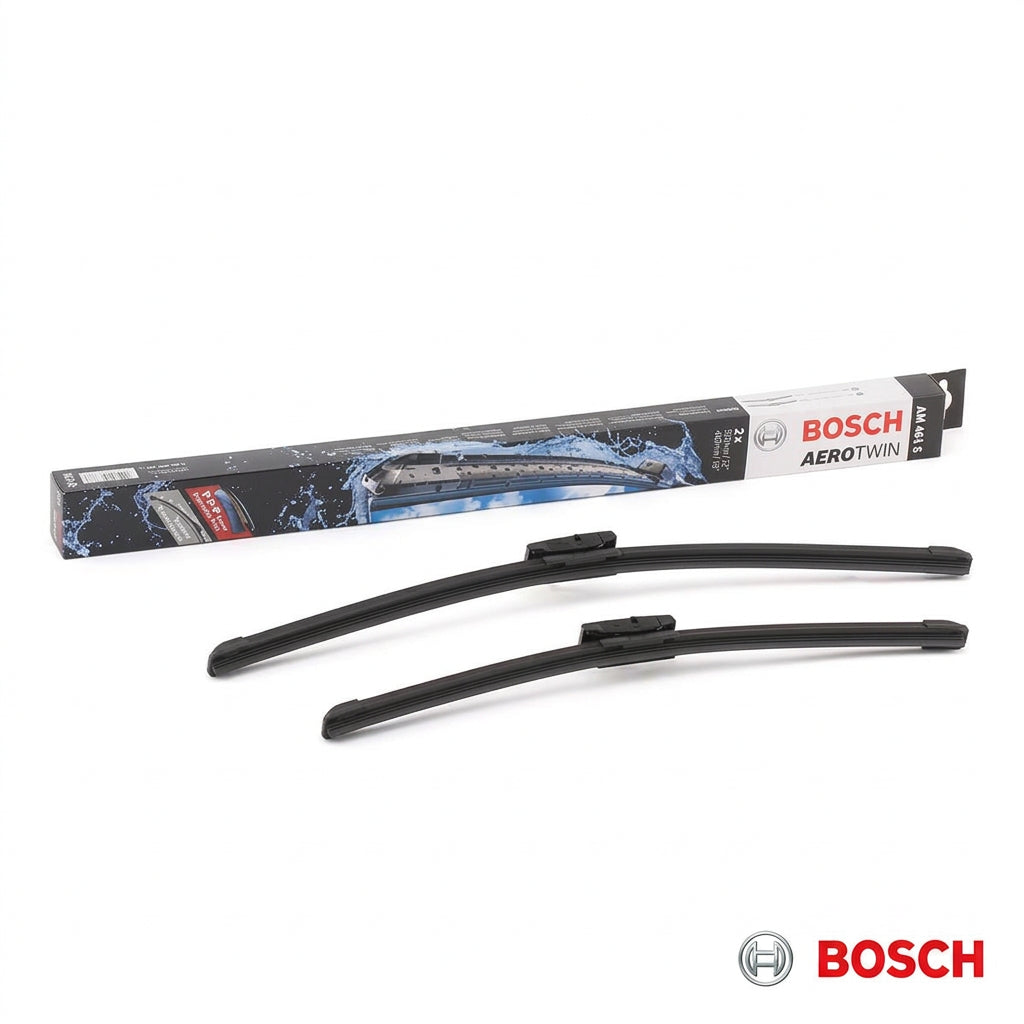 Ambalaj Bosch Aerotwin AM461S alături de cele două lamele plate