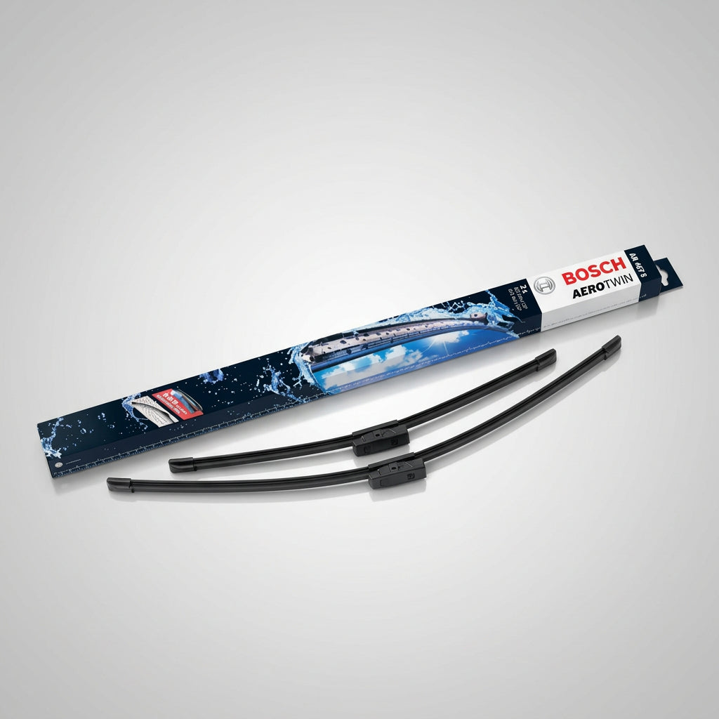 Ambalaj Bosch Aerotwin și cele două lamele ale setului AM467S