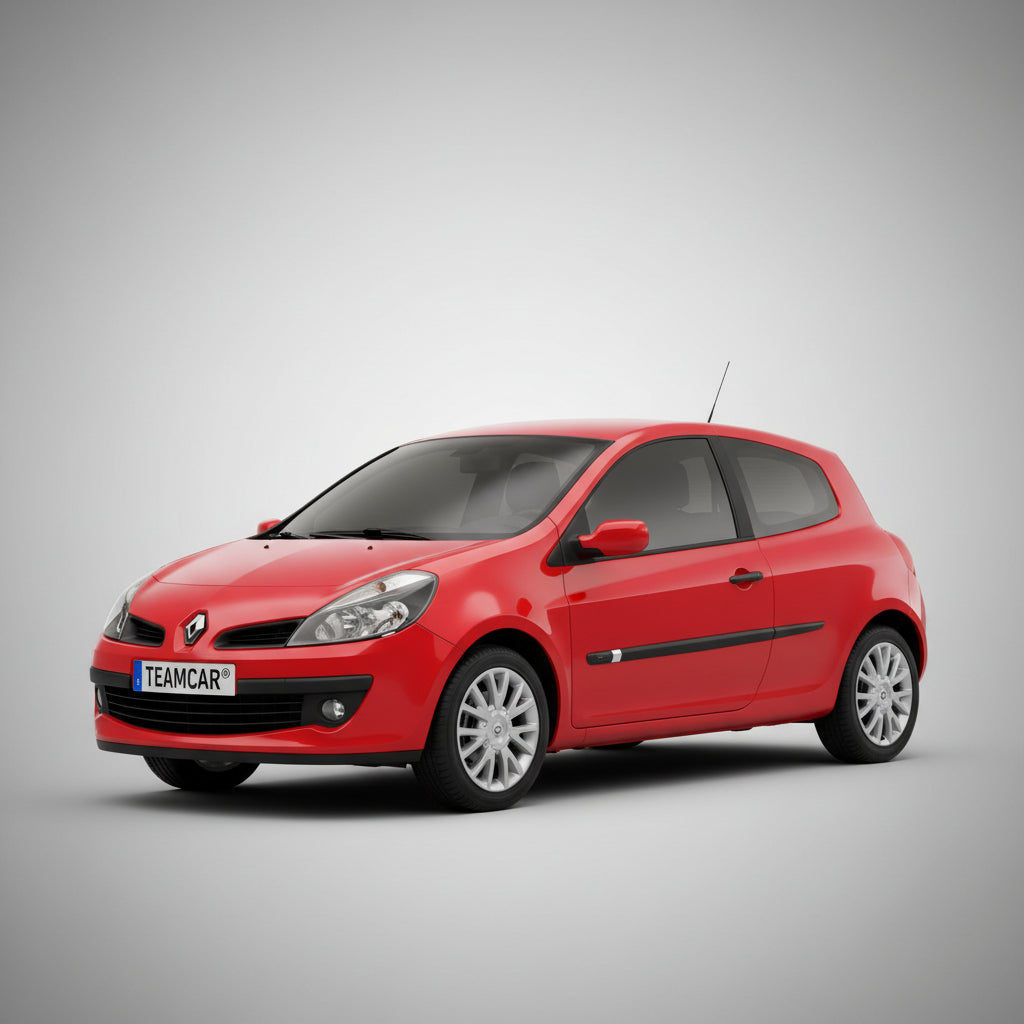 Red Renault Clio iii ca
