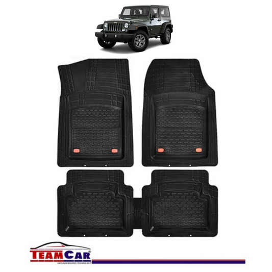 TeamCar® Automattenwanne, passend für Jeep Wrangler JK (2007–2018), Schwarz, Strapazierfähiges Material