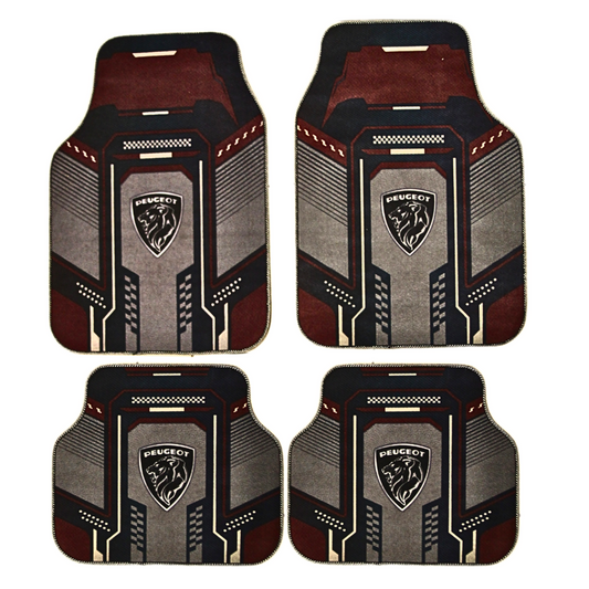 Covorașe Auto Peugeot – Design Sport Bordo/Negru | Universal