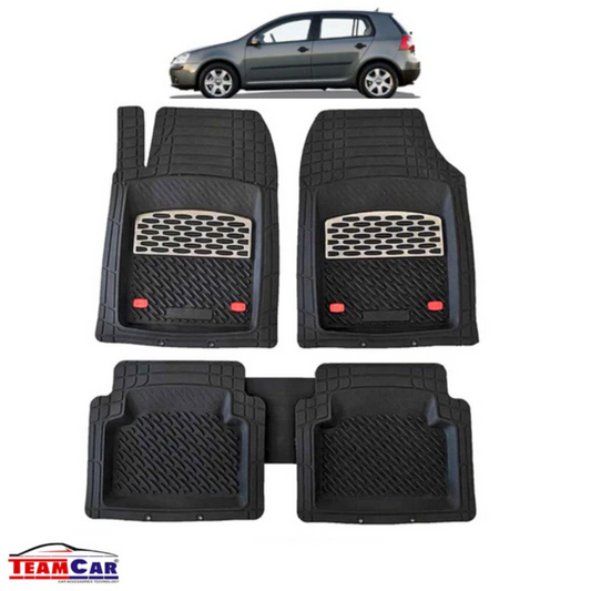 TeamCar® Automatten, passend für Volkswagen Golf 5 Schrägheck, 5-Türer (2003–2009), Tiefschwarz