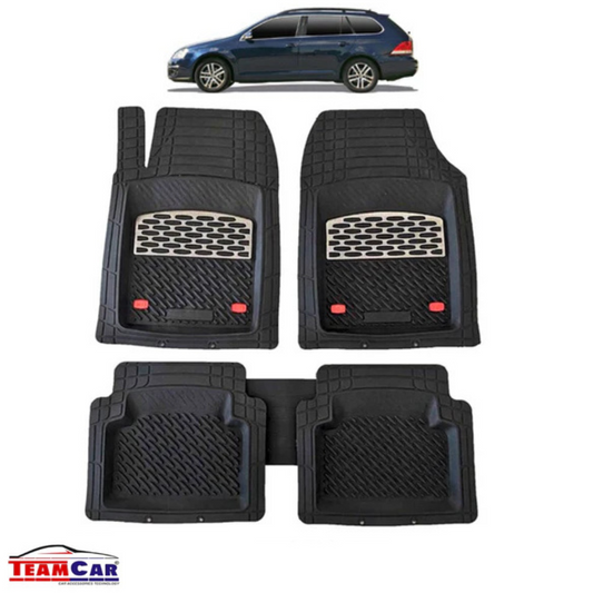 TeamCar® Automatten, Wannenform, passend für Volkswagen Golf 5 Variant (2003–2009), Anthrazit-Schwarz