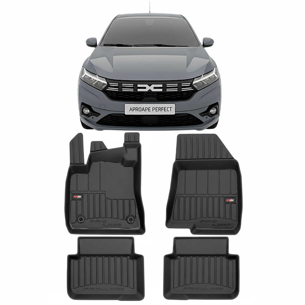 Covorase Auto Tip Tavita Adanca pentru Dacia Logan 3 Facelift Noua Sigla (2022-) - ProLine 3D