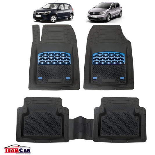 TEAMCAR® Tray Type Car Mats Compatible with Dacia Sandero, Blue