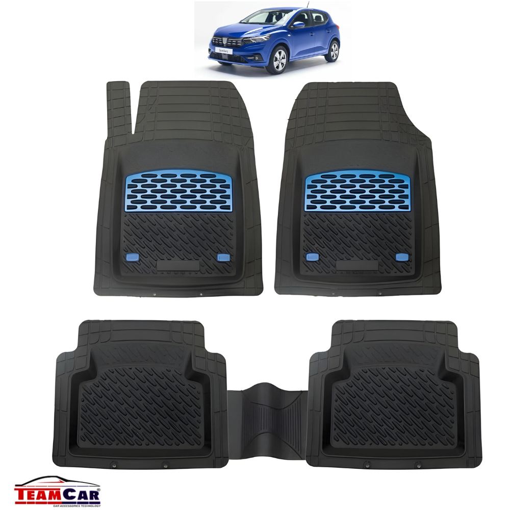 Covorașe Auto TeamCar® Tăviță Compatibile Dacia Sandero III (2020–prezent) - Blue