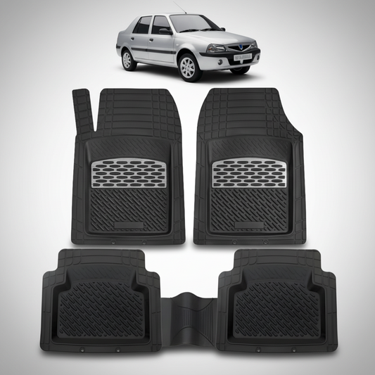 Tray Type Mats Compatible with Dacia Solenza, Silver