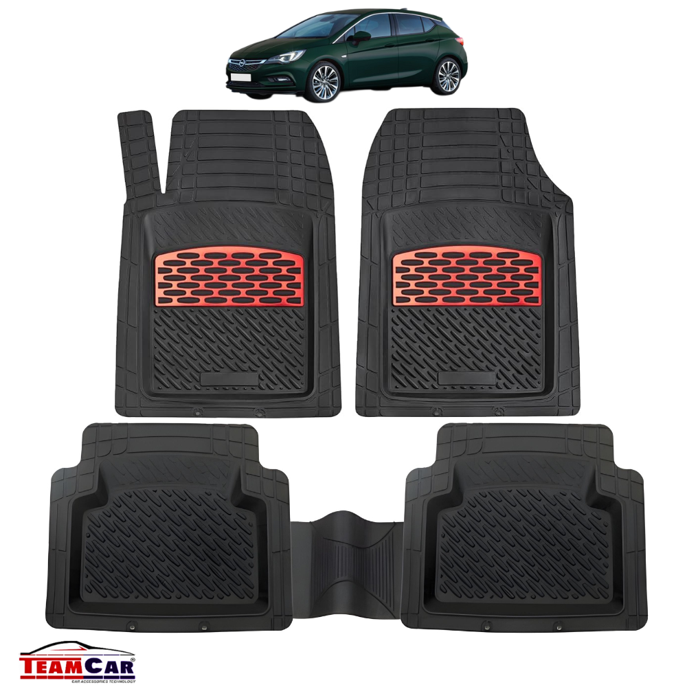 Covorase Opel Astra J (Mk6) Hatchback 5 uși black/red