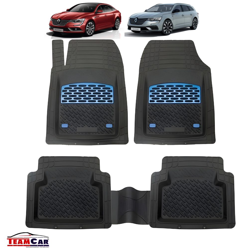 Covorase cauciuc Renault Talisman Sedan si Estate black/blue