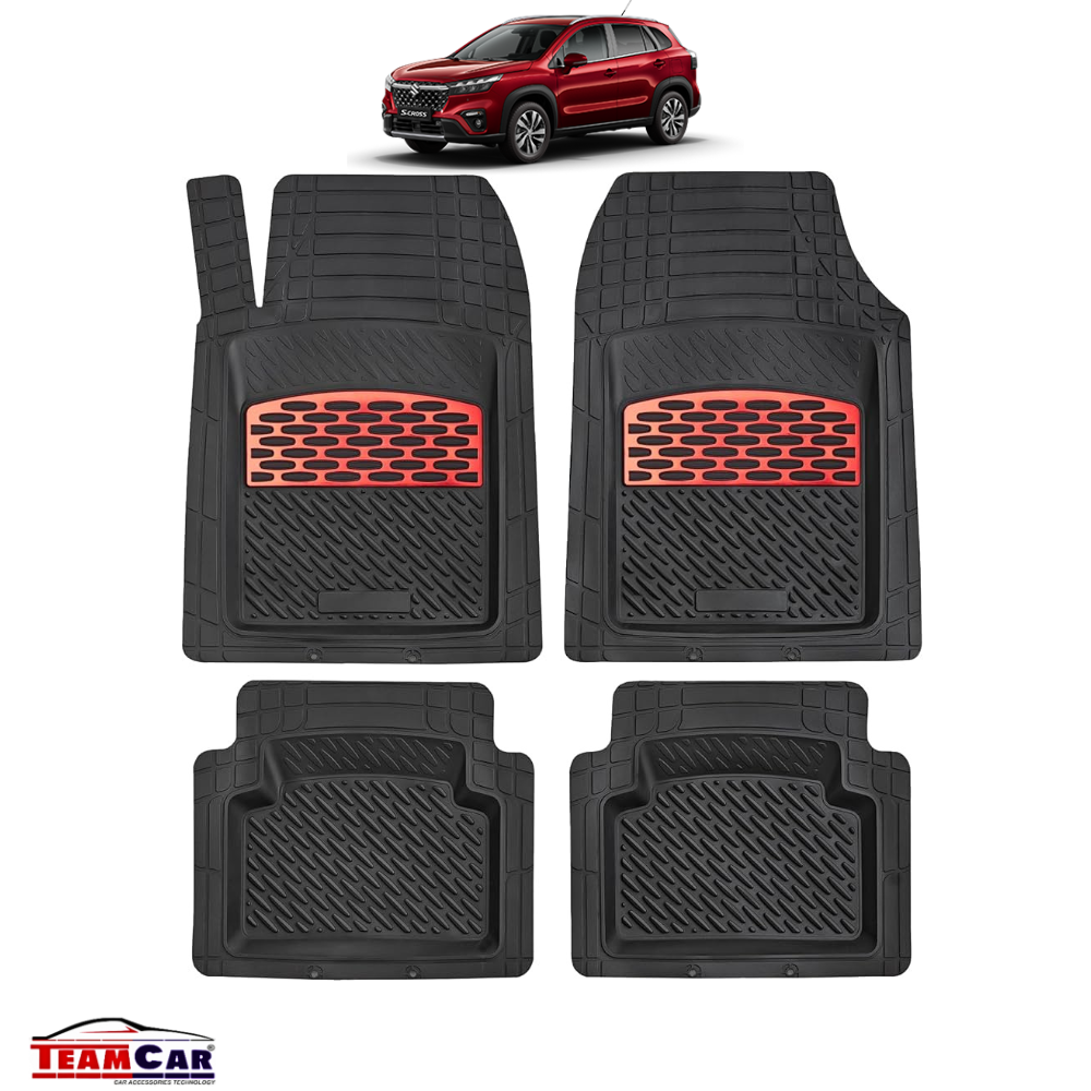 TeamCar® Car Mats Compatible with Suzuki SX4 S-Cross II (2021–present) - Suv Red