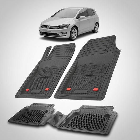 Floor Mats Compatible with Volkswagen Golf (Sportsvan AM1), Black