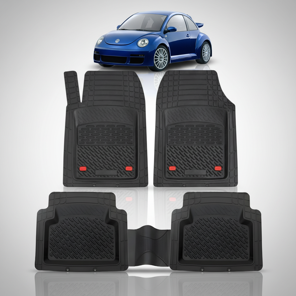 Floor Mats Compatible with Volkswagen New Beetle 1997-2010, Black