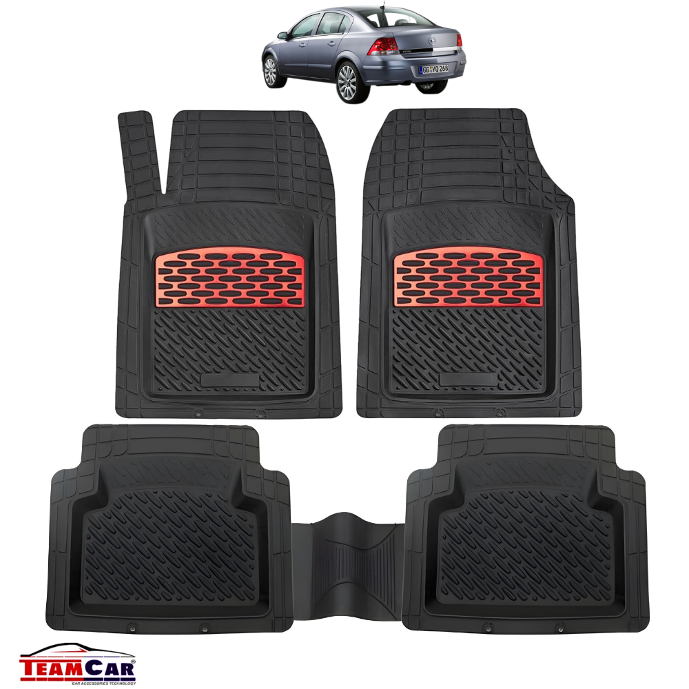 Covorase opel astra h sedan black/red