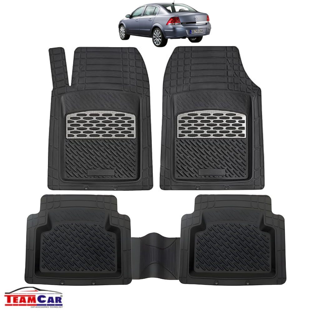 Covoarase opel astra h sedan black/silver , vedere de sus