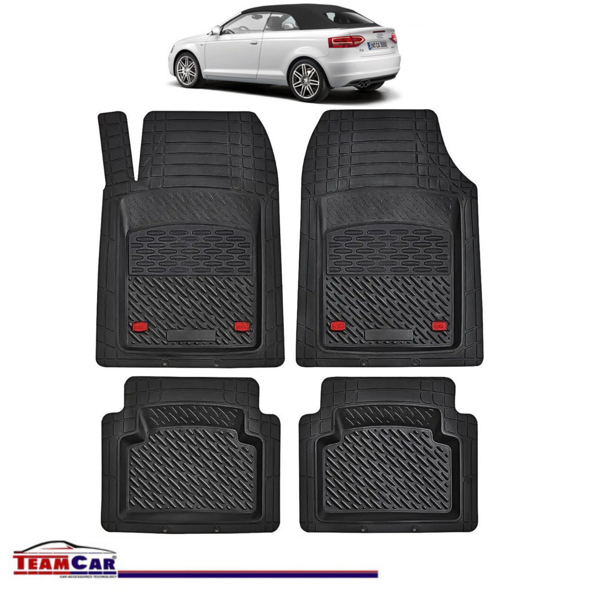 Covorase Auto Tip Tavita Compatibile Audi A3 8P Cabriolet (2008–2013)