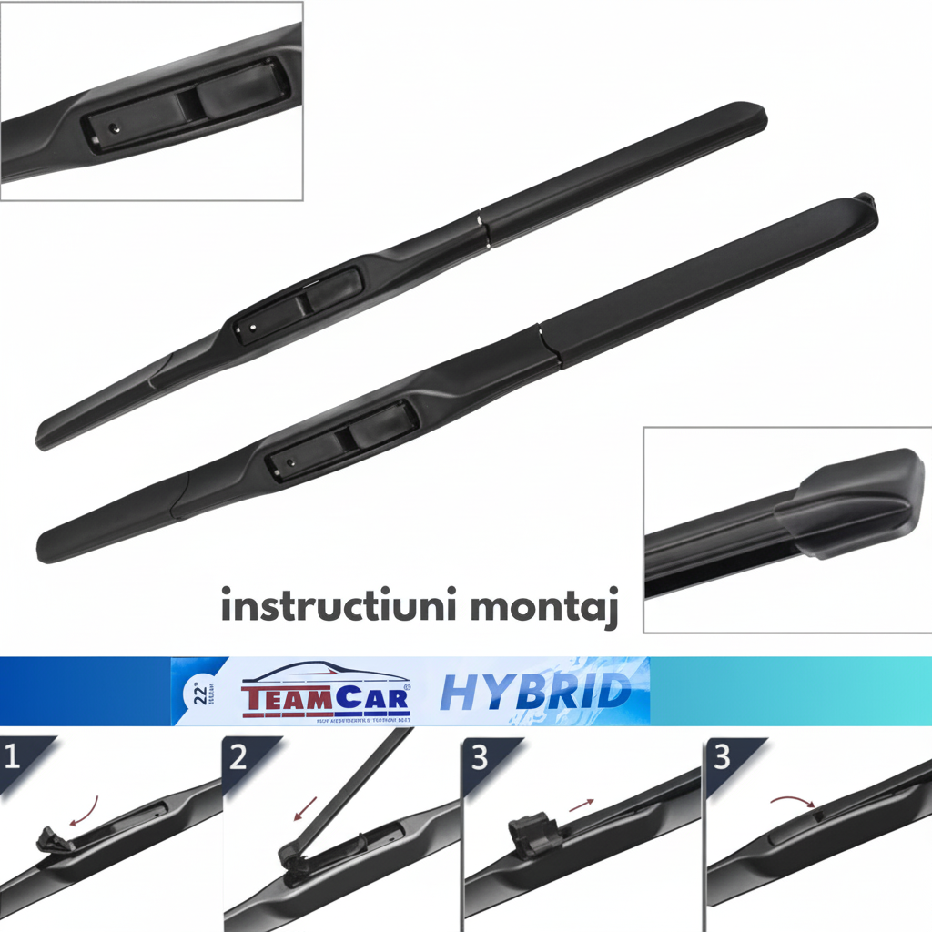 Wipers Fiat Panda (169) 2003-2011 TeamCar® – Complete Hybrid Set