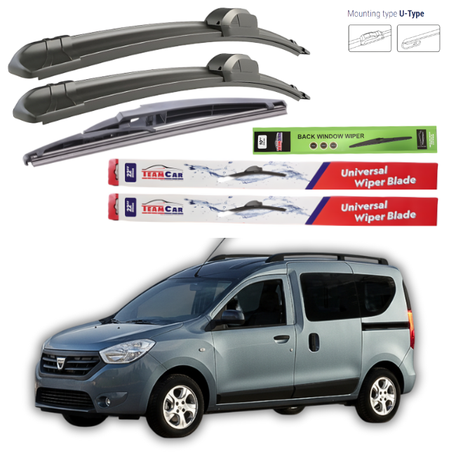Wipers Dacia Dokker MPV 2012 - 2015 – Complete Set