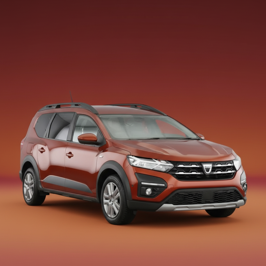 Red Dacia Jogger MPV 2022- on a white background