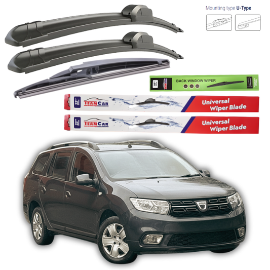 Wipers Dacia Logan (MCV II) 2013-2015 – Complete Flat set