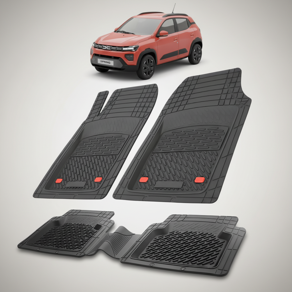 Covorase Tip Tavita Compatibile Dacia Spring 2024-2026 , Negru