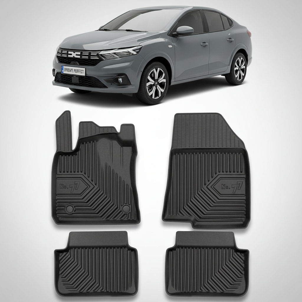 Set Covorase Auto Tip Tavita Premium Dacia Logan 3 Facelift Noua Sigla (2022-) - 4 Piese | Frogum No. 77