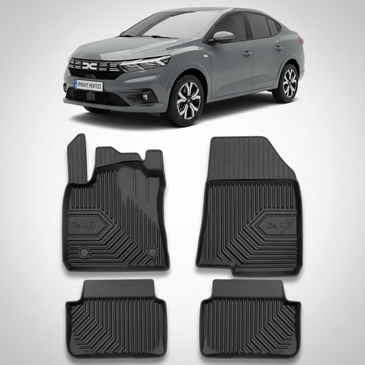 Set Covorase Auto Tip Tavita Premium Dacia Logan 3 Facelift Noua Sigla (2022-) - 4 Piese | Frogum No. 77