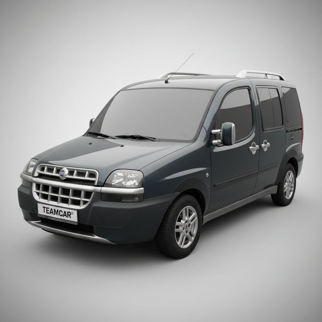 Fiat Doblo 223 2000 negru pe fundal gri