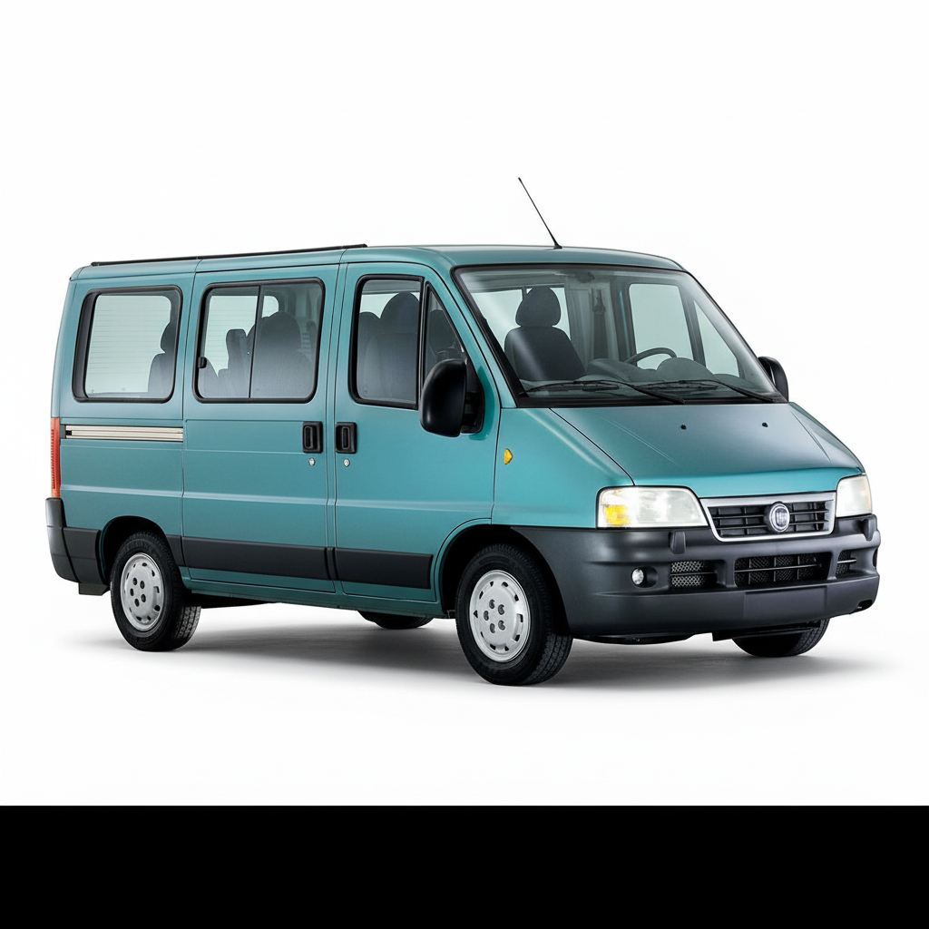 Teal Fiat Ducato (230-234) 1994-2002 on a white background