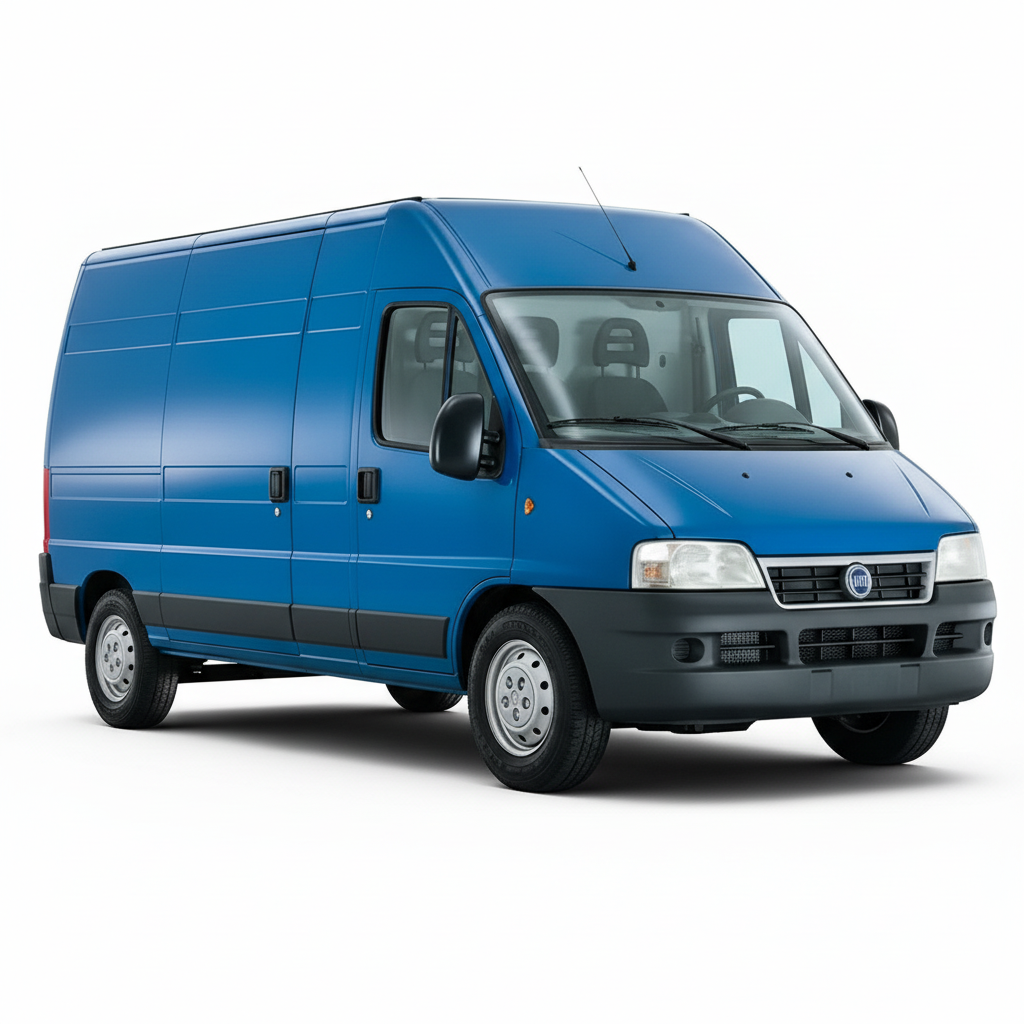 Blue Fiat Ducato (230-234) VAN 1994-2002on a white background