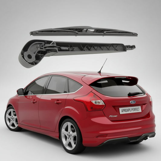 Braț și Lamelă Ștergător Spate Ford Focus III Hatchback (2011-2018) – 350mm, Set Complet cu Capac Mammooth MMT RAW 053