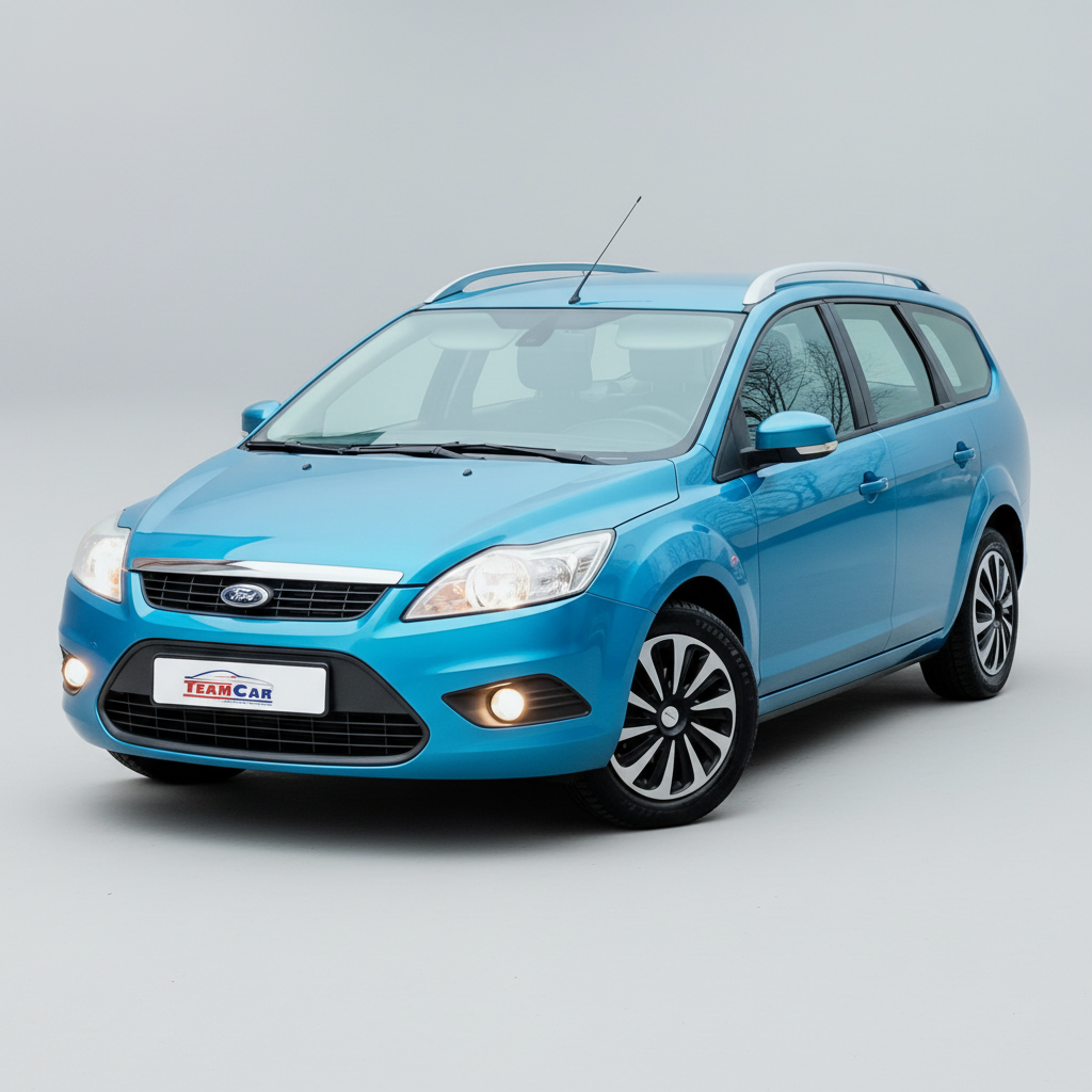 Blue Ford Focus II Turnier 2008–2011 on a white background