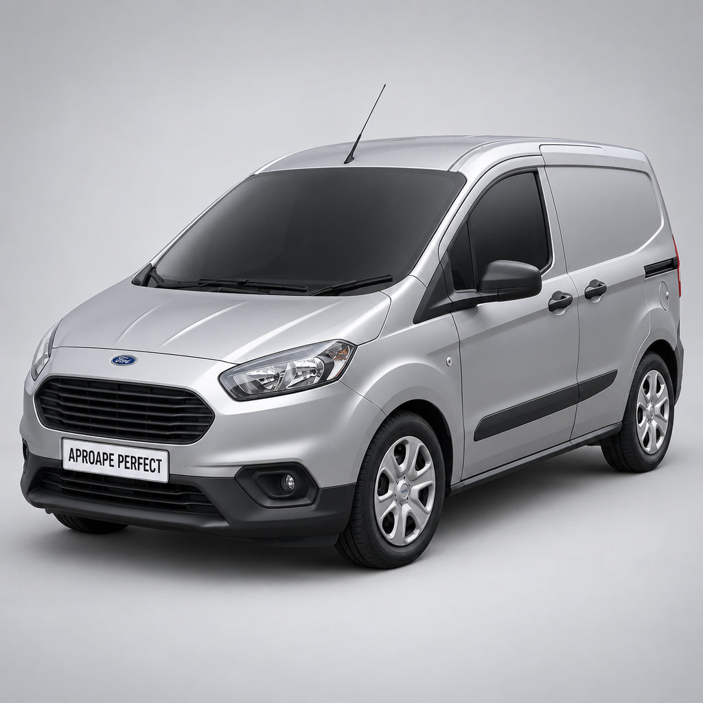 Ford Transit Courier B460 Box Body argintiu pe fundal gri