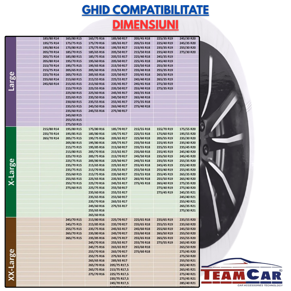 Sosete zapada TeamCar M – Alternativa lanturi auto textile pentru anvelope