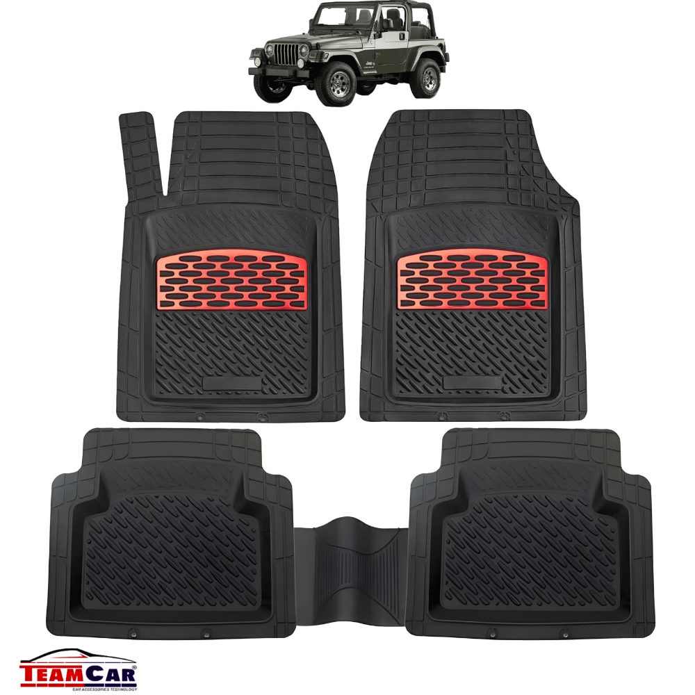 Covorase Jeep Wrangler TJ (1997–2006) black/red