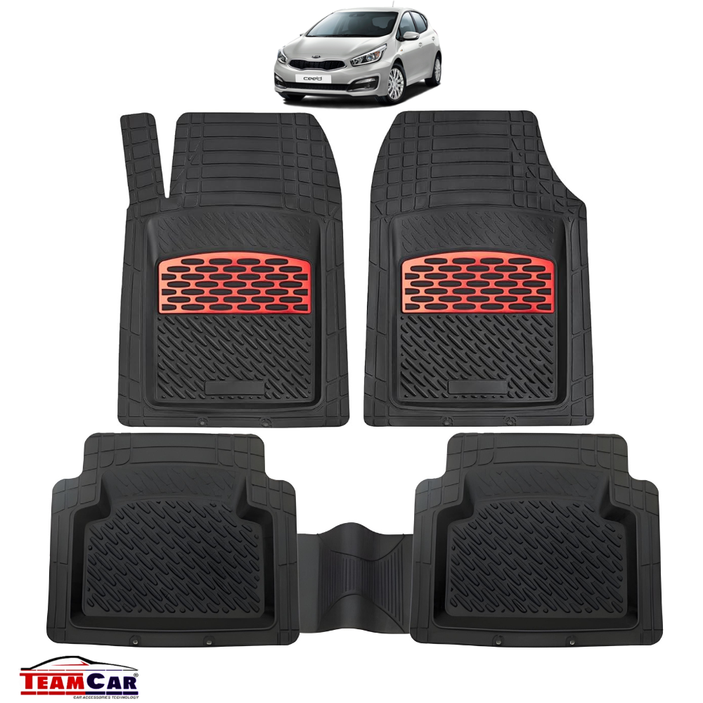 Covorase Kia Ceed II (2012–2018) black/red