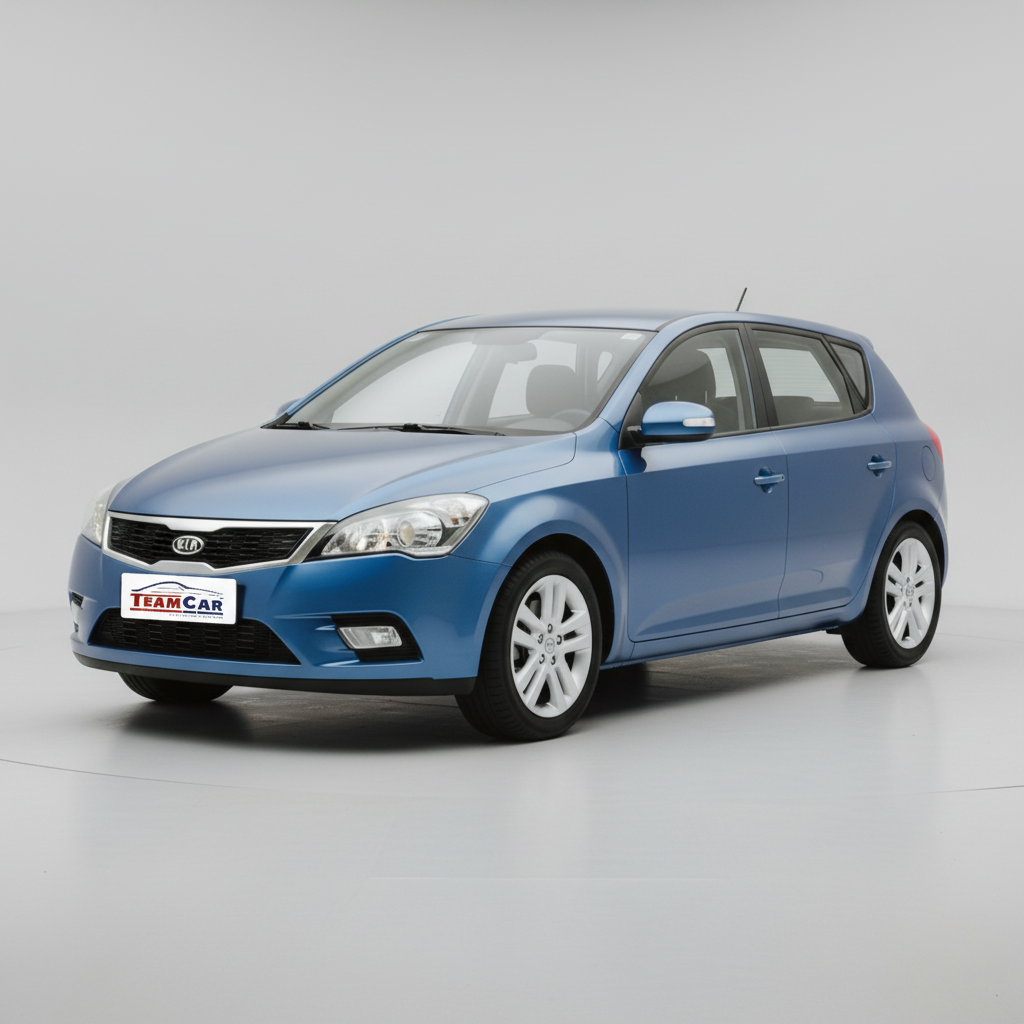 Blue Kia cee’d I 2009-2012 on a white background with 'TeamCar' logo.