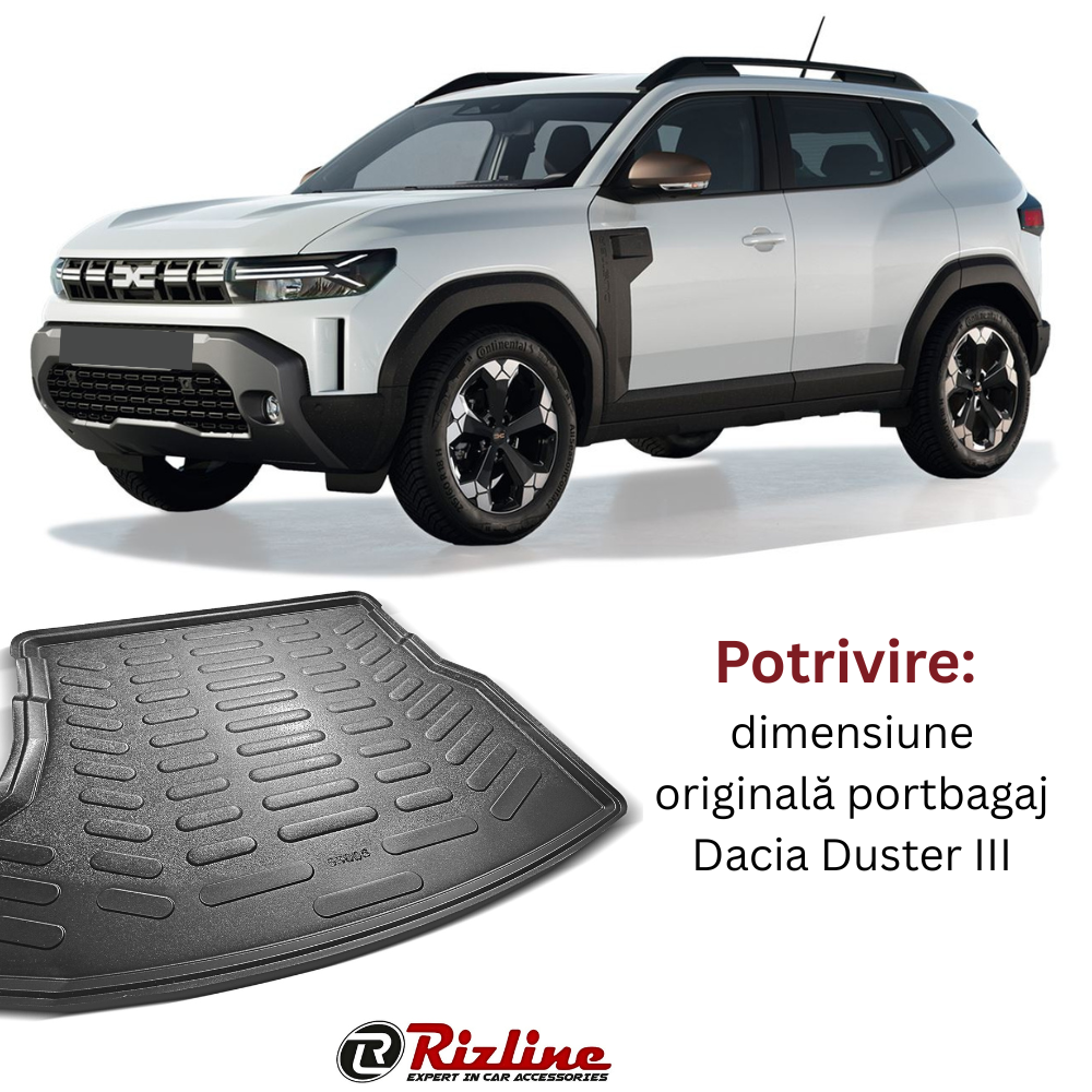 Covoras Rizline Portbagaj Dacia Duster III 4X4, 2023+ Tavita din Cauciuc