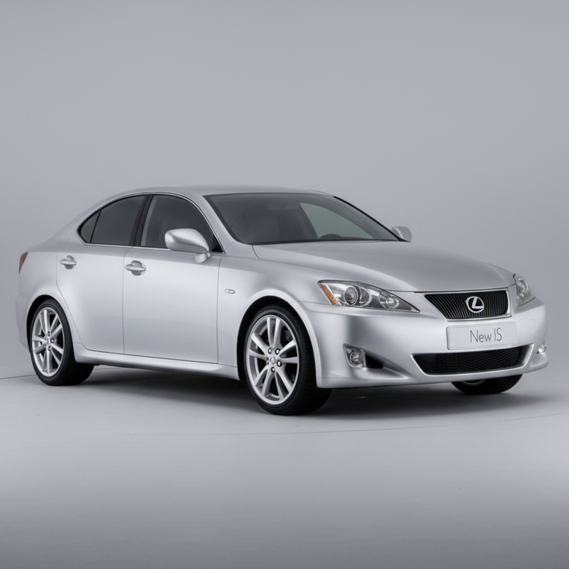 Silver Lexus IS Sedan (IS 200d / 220d / 250 / 350) – 2005–2013 on a white background